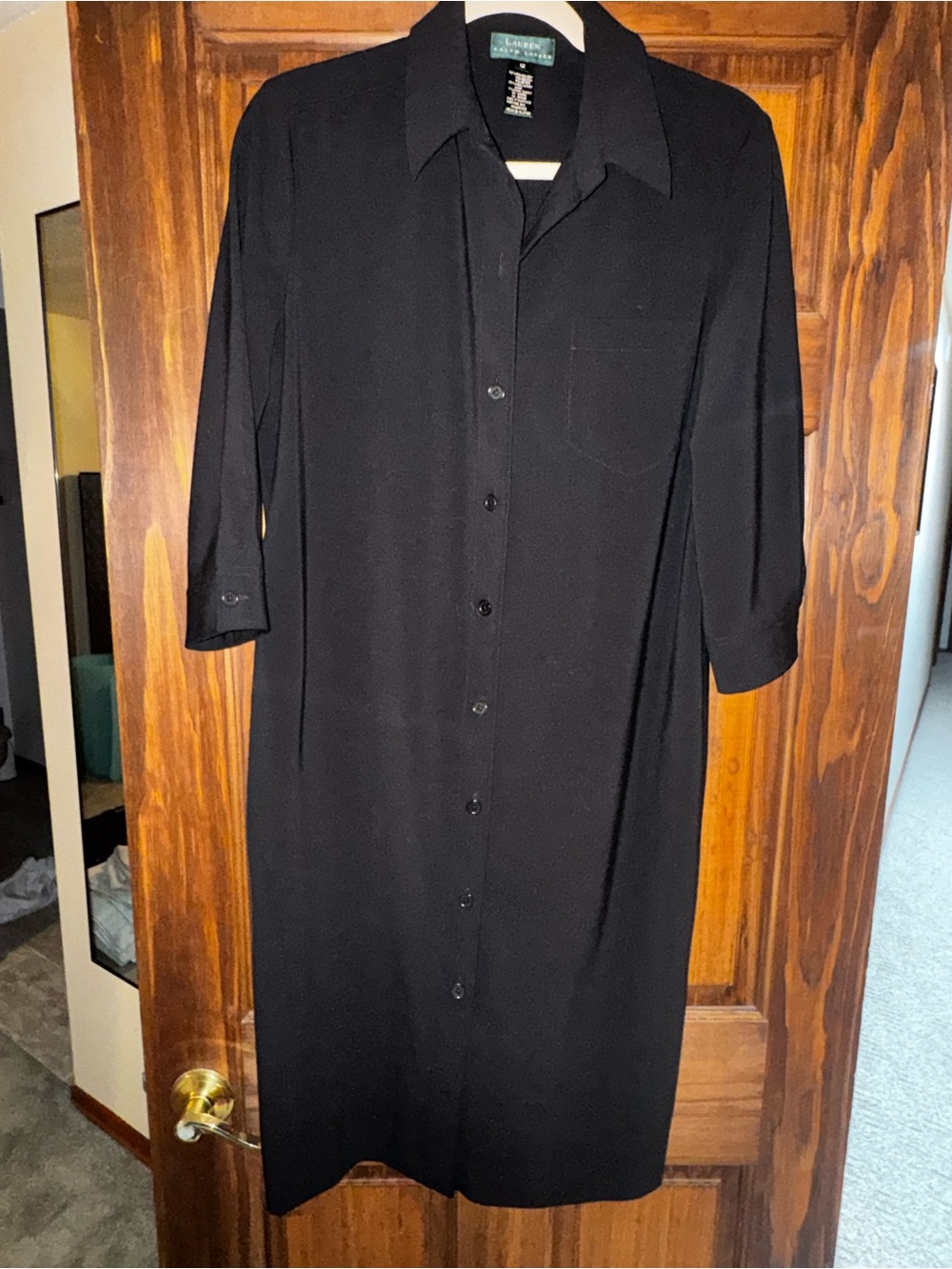 Ralph Lauren Black Midi Shirt Dress